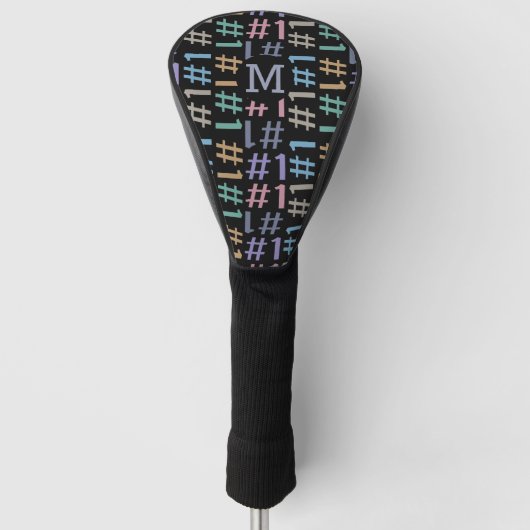 "# 1" Benutzerdefinierte Monogramm-Treiberabdeckun Golf Headcover (Vorderseite)