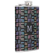 "# 1" benutzerdefinierter monogramm-Flasche Flachmann (Rechts)