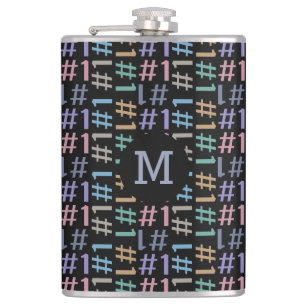 "# 1" benutzerdefinierter monogramm-Flasche Flachmann