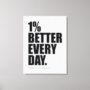 1 % besser im Alltag Motivierend Angebot Leinwanddruck