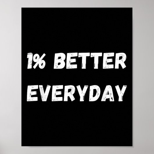 1 % besser täglich - Wachstumsmotivation Mi Poster (Vorne)