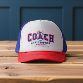 #1 Best Baseball Coach Fun Custom Name Team & Year Truckerkappe