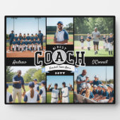 #1 Best Coach Team Photo Collage Appreciation Gift Fotoplatte (Vorderseite)
