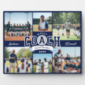 #1 Best Coach Team Photo Collage Appreciation Gift Fotoplatte (Vorderseite)