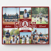 #1 Best Coach Team Photo Collage Appreciation Gift Fotoplatte (Vorderseite)