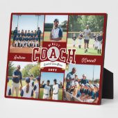 #1 Best Coach Team Photo Collage Appreciation Gift Fotoplatte (Seite)