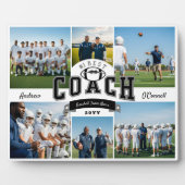 #1 Best Football Coach Photo Appreciation Gift Fotoplatte (Vorderseite)