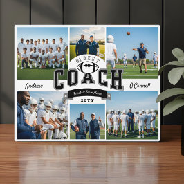 #1 Best Football Coach Photo Appreciation Gift Fotoplatte