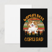 1 Bester Corgi-Vater der Welt Begleitkarte (Vorne/Hinten)