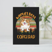 1 Bester Corgi-Vater der Welt Begleitkarte (Stehend Vorderseite)
