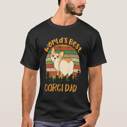 1 Bester Corgi-Vater der Welt T-Shirt (Vorderseite)
