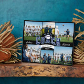#1 Bester Fußballtrainer Foto-Dankeschön-Geschenk Fotoplatte (Seite)
