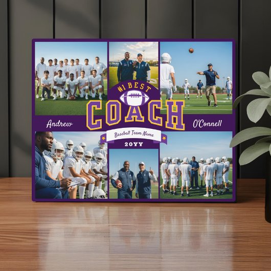 #1 Bester Fußballtrainer Foto Dankeschön Geschenk Fotoplatte