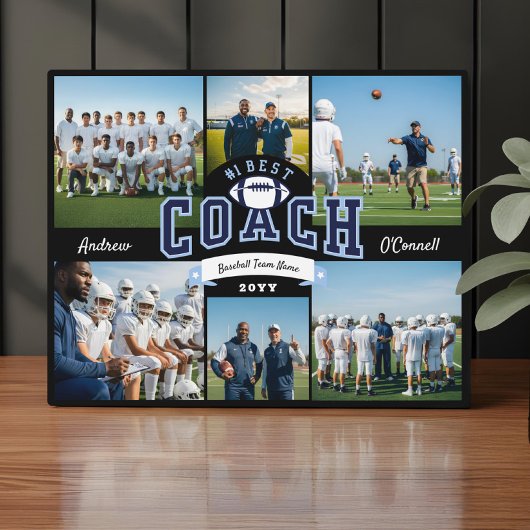 #1 Bester Fußballtrainer Foto-Dankeschön-Geschenk Fotoplatte