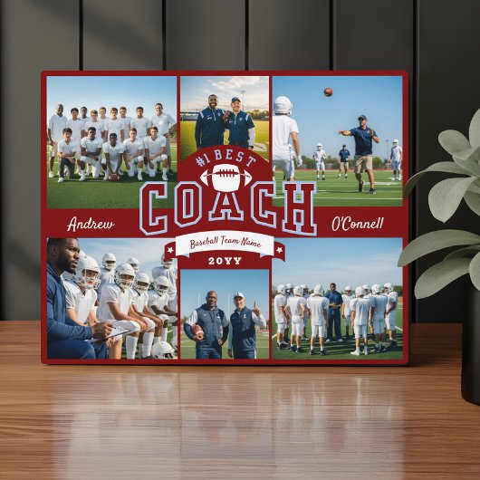 #1 Bester Fußballtrainer Foto-Dankeschön-Geschenk Fotoplatte