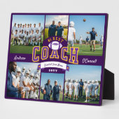 #1 Bester Fußballtrainer Foto Dankeschön Geschenk Fotoplatte (Seite)