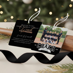 #1 Bester Trainer Baseball-Team-Foto-Würdigung Ornament Aus Metall