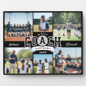 #1 Bestes Coach-Team-Foto-Collage-Dankeschön-Gesch Fotoplatte (Vorderseite)