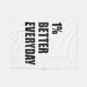1% Better Every Day Motivation Quote Insrational S Fleecedecke (Vorderseite (Horizontal))