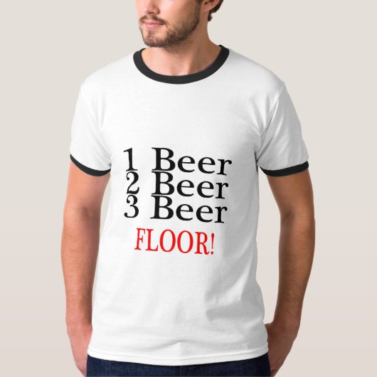 1 Bier BODEN des Bier-2 des Bier-3 T-Shirt (Vorderseite)