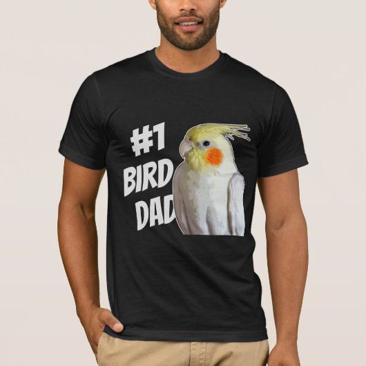 #1 Bird Vater Cockatiel Nummer Eins Birb Pater Fun T-Shirt (Vorderseite)