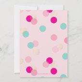 1. BIRTHDAY PARTY INVITE Moderner Konfetti-Spot Einladung (Rückseite)