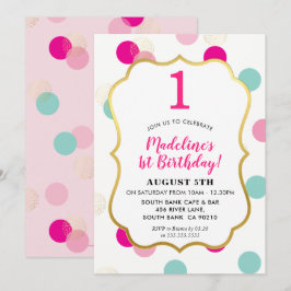 1. BIRTHDAY PARTY INVITE Moderner Konfetti-Spot Einladung