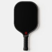 1 bis 10 Typografie in Rot auf Schwarz Muster Pickleball Schläger (Rückseite)