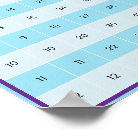 1 bis 12 Multiplikationsdiagramm | Times Tables Po Poster (Ecke)