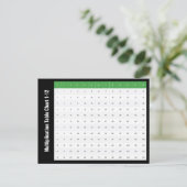 1 bis 12 Multiplikationstabelle Postkarte (Stehend Vorderseite)