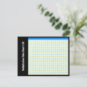 1 bis 20 Tabelle der Multiplikationszeitangaben Postkarte (Stehend Vorderseite)