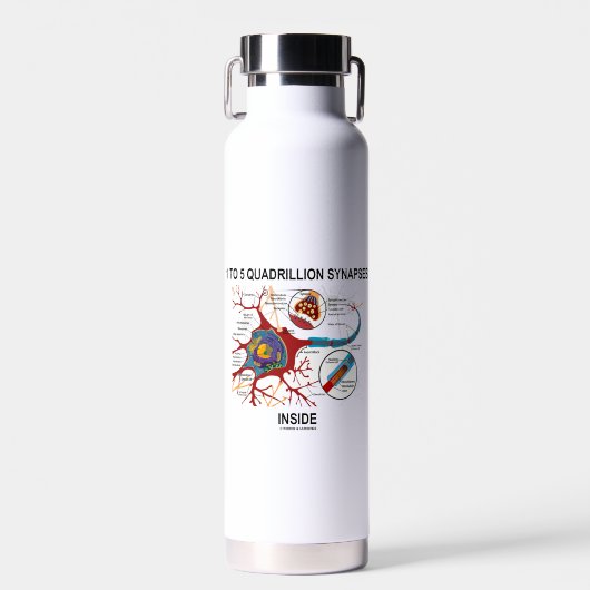 1 bis 5 Quadrillionen Synapsen Inside Neuron Synap Trinkflasche (Vorne)