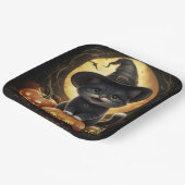 1 Black Cat Pappteller (Gewinkelt)