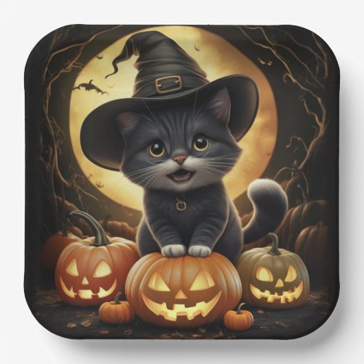 1 Black Cat Pappteller (Vorderseite)