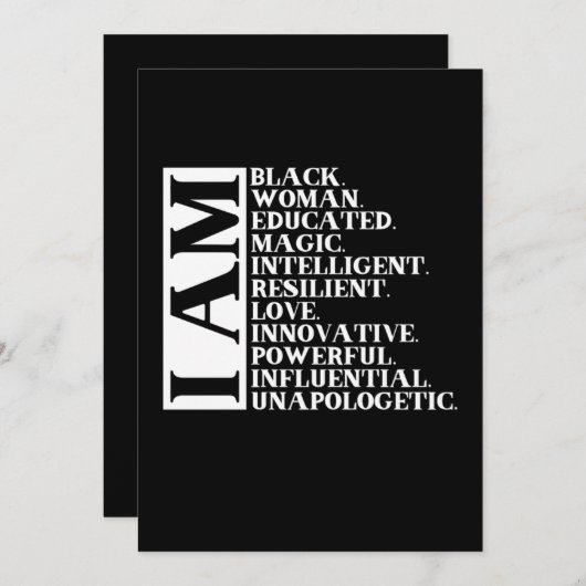 1 Black Woman Saying I Am Manuel.Png Save The Date (Vorne/Hinten)