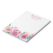 1 Blatt mit Blumenschrift "Dinge mit Note" Notizblock (Rotiert)