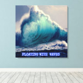 1.Blaue Ozeanwellen, Geschenke für Ozeanliebhaber Leinwanddruck (Insitu (Holzboden))