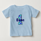 1 Blue Polka Dots Birthday Boy Shirt (Vorderseite)