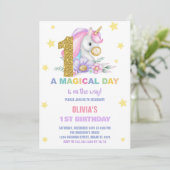 1. Blumenhorn Einladung zum Geburtstag (Stehend Vorderseite)