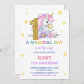 1. Blumenhorn Einladung zum Geburtstag (Vorne/Hinten)