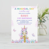 1. Blumenhorn Einladung zum Geburtstag (Stehend Vorderseite)