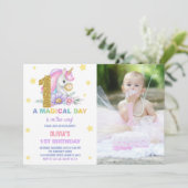 1. Blumenzwiebeln Einladung zum Geburtstag mit Fot (Stehend Vorderseite)