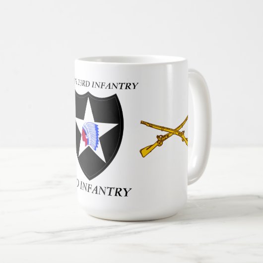 1. BN 23RD INFANTRY 2ND INFANTRY DIV.TASSE KAFFEETASSE (VorderseiteRechts)