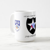 1. BN 23RD INFANTRY 2ND INFANTRY DIV.TASSE KAFFEETASSE (Vorderseite Links)