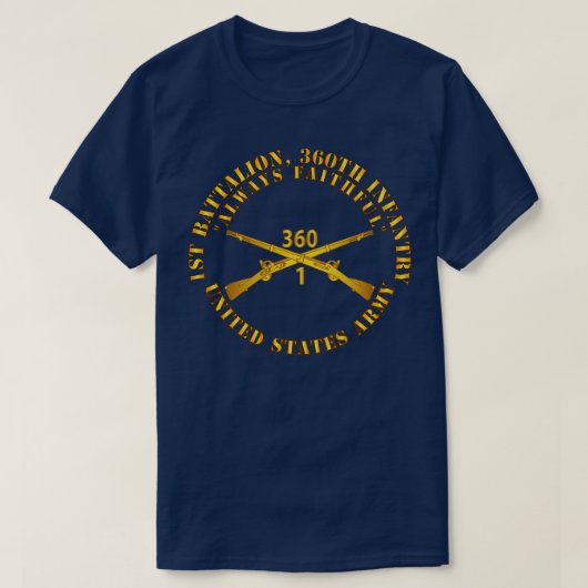 1. Bn 360. Infanterie-Regiment immer treu w B T-Shirt (Design vorne)