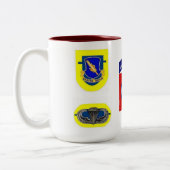1. Bn-504. Fallschirm-Infanterie-Tasse Zweifarbige Tasse (Links)