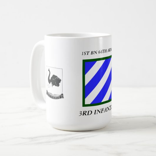 1. BN 64. ARMOR 3. INFANTRIEDIVISION KAFFEETASSE (Vorderseite Links)
