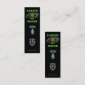 1. Bookmarker grüne Barette der Kraftgruppe Mini Visitenkarte (Vorne/Hinten)