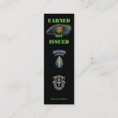 1. Bookmarker grüne Barette der Kraftgruppe Mini Visitenkarte (Rückseite)