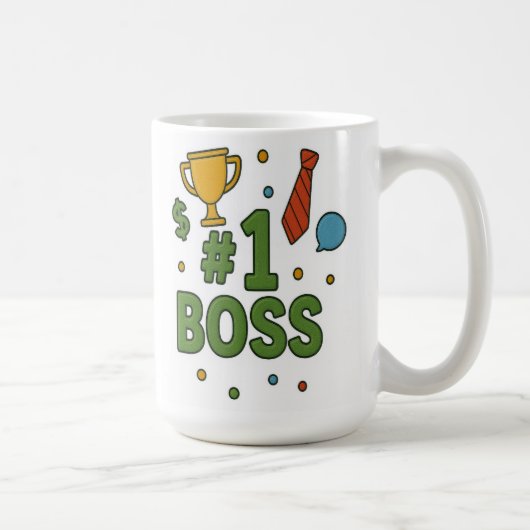 #1 Boss - Spaß & Kühnheit Kaffeetasse (Rechts)